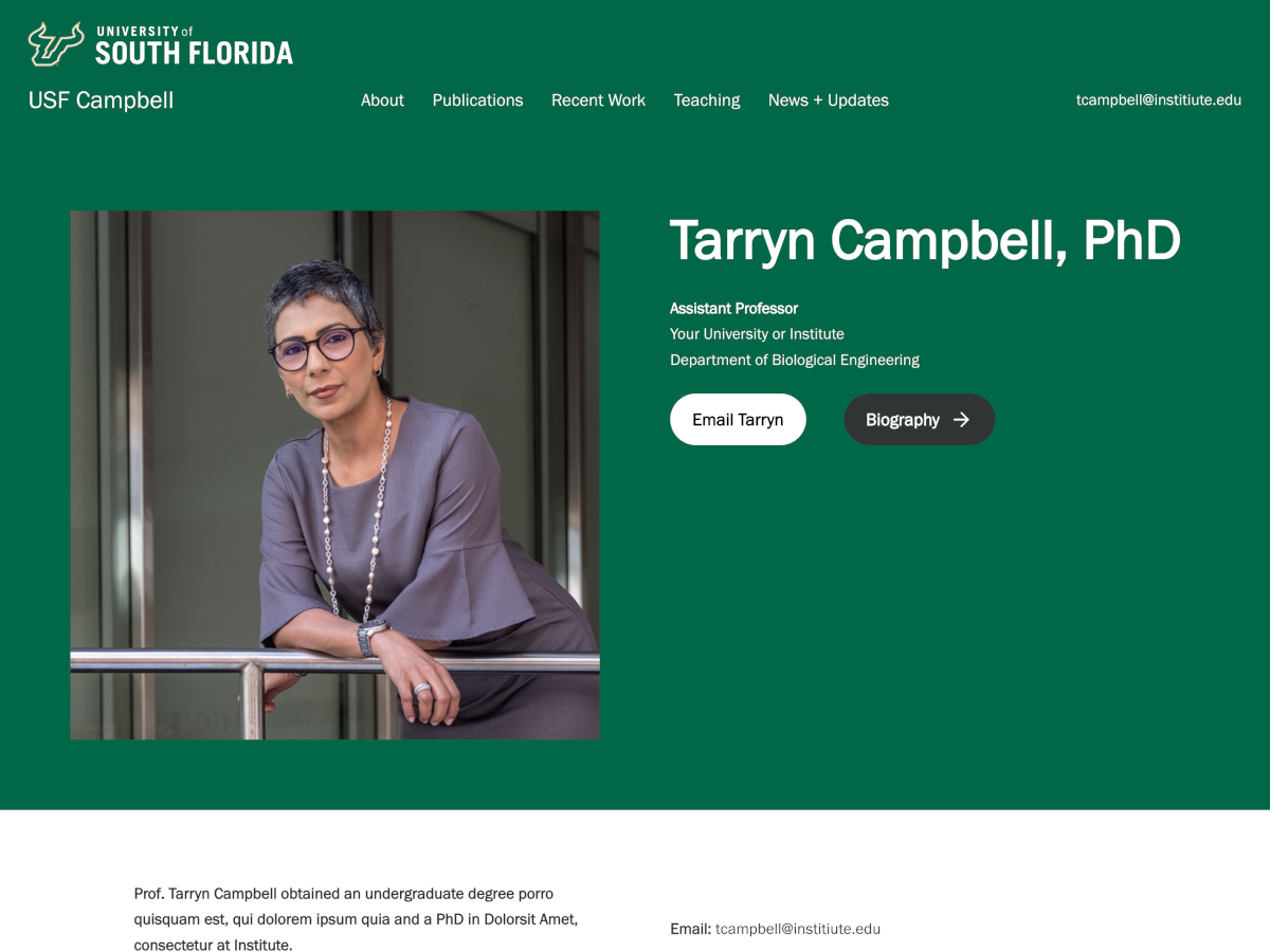 Campbell Template homepage