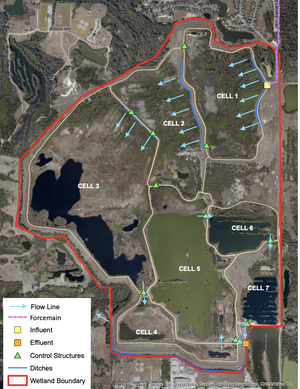 Se7en Wetlands map (City of Lakeland, 2022)