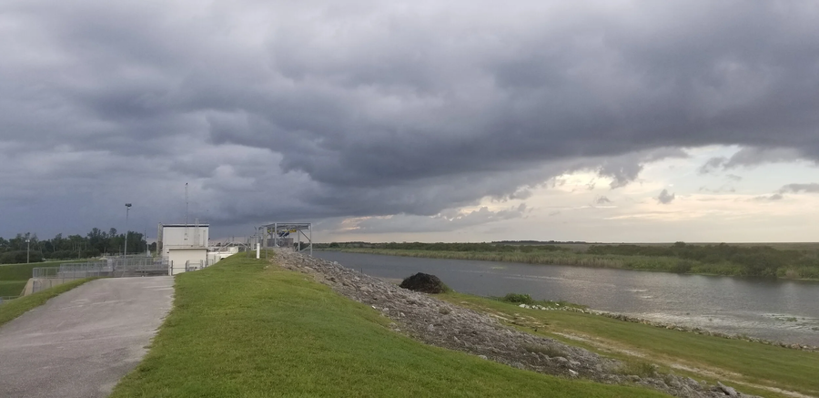 Water control structure in Lake Okeechobee